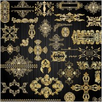 beautiful gold pattern 02 vector