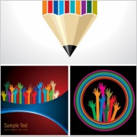 beautiful hand forms vector