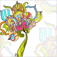 beautiful handpainted pattern background 02 vector