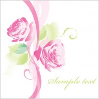beautiful roses greeting cards 02 vector