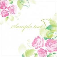 beautiful roses greeting cards 03 vector