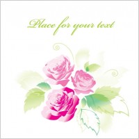 beautiful roses greeting cards 04 vector