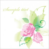 beautiful roses greeting cards 05 vector