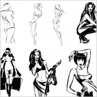 beautiful sketch vector
