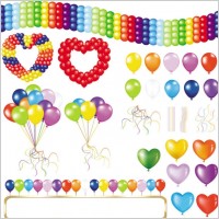 beautifully colored balloons 05 vector