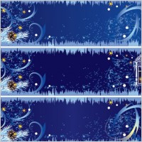 beautifully decorated christmas banner vector