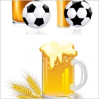 beer and football vector