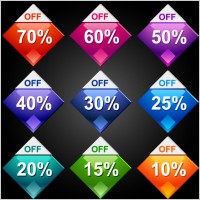 behind the discount label 01 vector