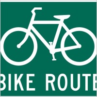 Bicycle Route Sign clip art