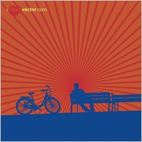Bike Bench Vector