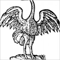 Bird Engraving clip art