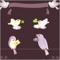 Birds Messages Vector Graphics