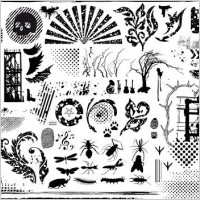 black and white design elements vector series 7 current element