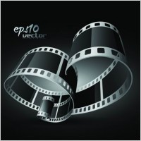 black and white film clip art 3d 1