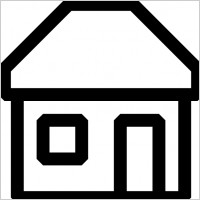 Black And White House Icon clip art