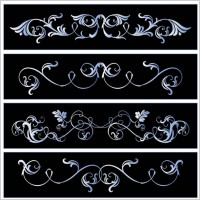 black and white lace pattern vector