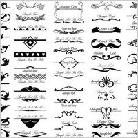 black and white pattern frame corners 02 vector