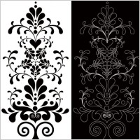 black and white patterns 01 vector