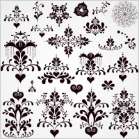 black and white patterns 02 vector