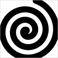 Black Bold Spiral clip art