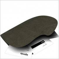 Black Leather Folder Documents