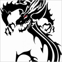 Black Vector Dragon