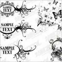 Black-and-white pattern vector material