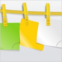 blank paper on the rope 01 vector