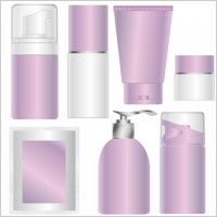 blank skin care products cosmetics packaging vector