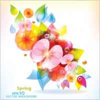 blossoming patterns 01 vector