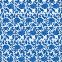 Blue and White Porcelain Seamless Vector Background