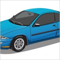 Blue Car Vector 