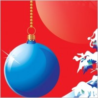 Blue Christmas Vector Design Theme 