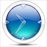 Blue clock