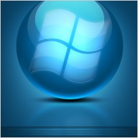 blue cool texture logo psd layered