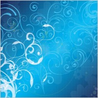 Blue Floral Vector Background