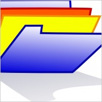 Blue Folder Icon clip art