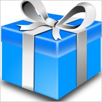 Blue Gift clip art
