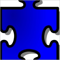 Blue Jigsaw Puzzle Piece clip art