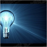 Blue light bulb