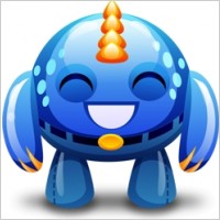 Blue monster happy