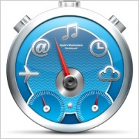 Blue multi functions clock