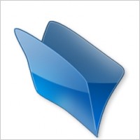 Blue open folder