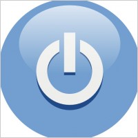 Blue Power Button clip art