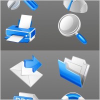 blue practical business icon vector