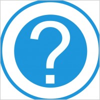 Blue Question Mark clip art