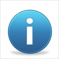blue round infomation sign