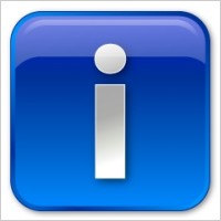 Blue square infomation sign