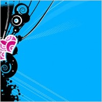 Blue with shapes and heart vector