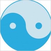 Blue Yin Yang clip art